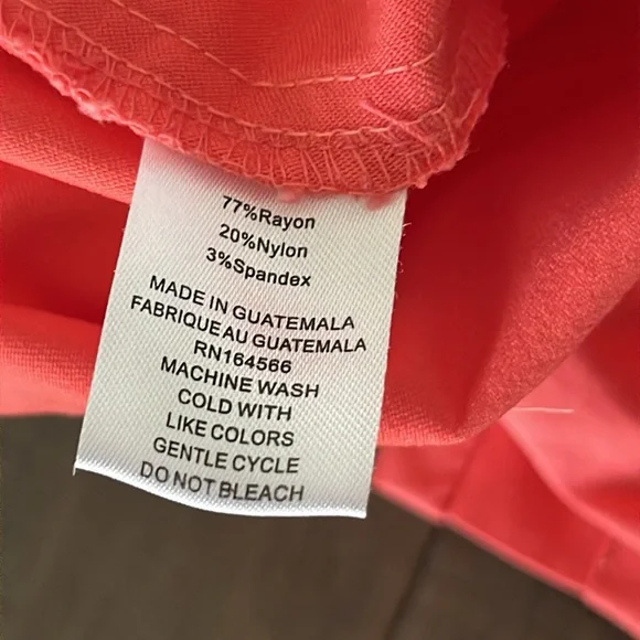 NWOT Coral Orange Stretchy Shorts - Picture 5 of 7